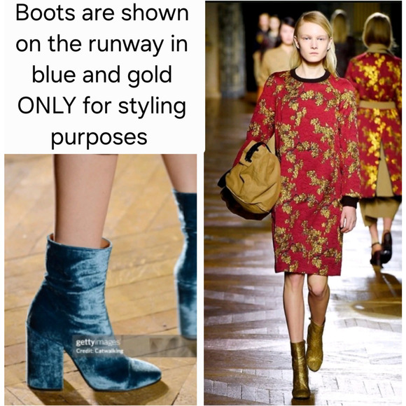 DRIES VAN NOTEN Runway moda operandi silver glitter boots $725 I-38 US-7 1/2 7.5 - Picture 3 of 16